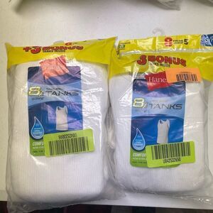 4 Packs (32) Boys tanks white tag-less shirts size Small Large Youth Boys NEW